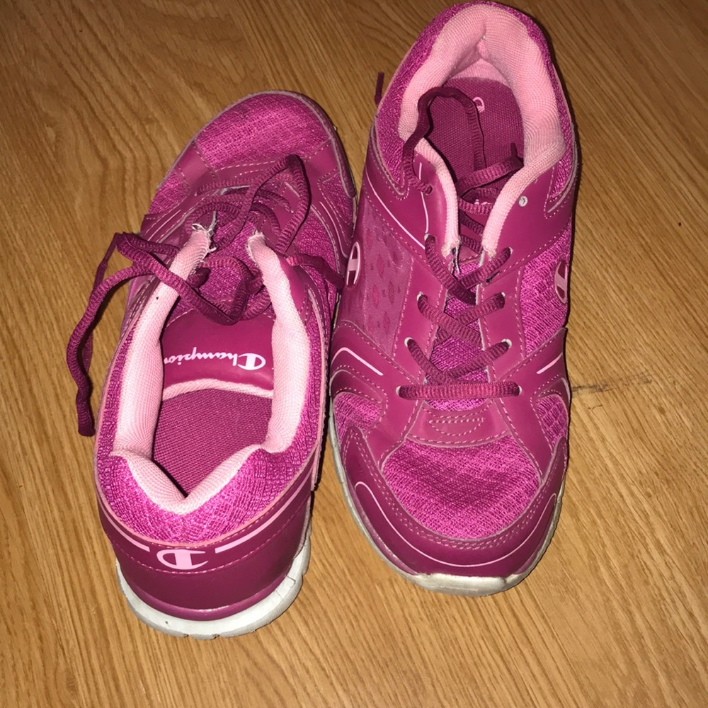 - Champion size 8w pink tennis shoes magenta